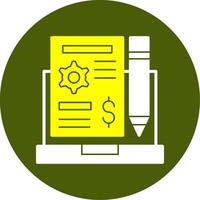 Project Plan Solid Two Color Style Icon vector