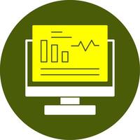 Monitor Solid Two Color Style Icon vector