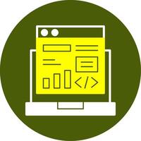 Code Deployment Solid Two Color Style Icon vector