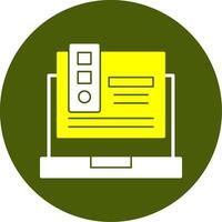 Color Pallete Solid Two Color Style Icon vector