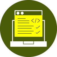 Code Correction Solid Two Color Style Icon vector