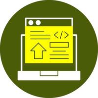 Frontend Development Solid Two Color Style Icon vector