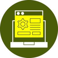 Custom Features Solid Two Color Style Icon vector