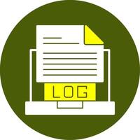 Logs Solid Two Color Style Icon vector