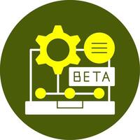 Beta Solid Two Color Style Icon vector