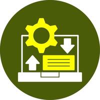 Agile Solid Two Color Style Icon vector