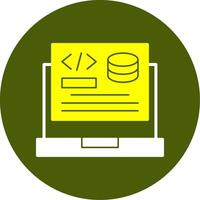 Backend Development Solid Two Color Style Icon vector