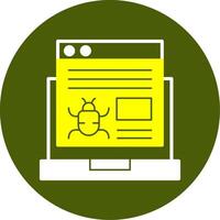 Bug Solid Two Color Style Icon vector