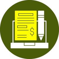 Project Budget Solid Two Color Style Icon vector