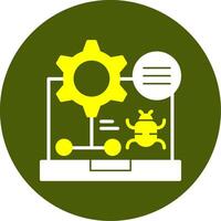 Debug Solid Two Color Style Icon vector