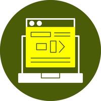 Command Line Solid Two Color Style Icon vector