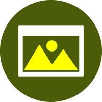 Picture Solid Style Two Color EPS Sample Icon vector