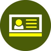 Office id Card Solid Style Two Color EPS Sample Icon vector