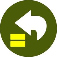 Backward Solid Style Two Color EPS Sample Icon vector