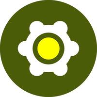 Gear Solid Style Two Color EPS Sample Icon vector