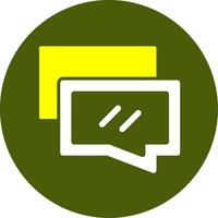 Conversation Solid Style Two Color EPS Sample Icon vector
