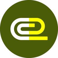 Attach Pin Solid Style Two Color EPS Sample Icon vector