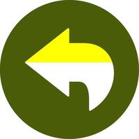 Undo Solid Style Two Color Icon vector