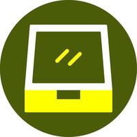 File Drawer Solid Style Two Color EPS Sample Icon vector