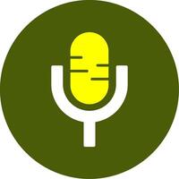 Microphone Solid Style Two Color Icon vector