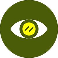 Eye Solid Style Two Color EPS Sample Icon vector