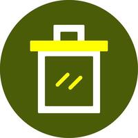 Recycle Bin Solid Style Two Color EPS Sample Icon vector
