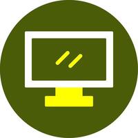 LCD Solid Style Two Color EPS Sample Icon vector