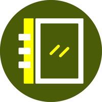 Notebook Solid Style Two Color EPS Sample Icon vector