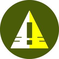 Exclamation mark Solid Style Two Color Icon vector