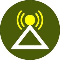 Brodcast Solid Style Two Color EPS Sample Icon vector