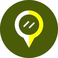 Location Pin Solid Style Two Color EPS Sample Icon vector
