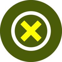 Crossmark Solid Style Two Color EPS Sample Icon vector