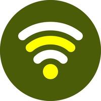 Wifi Signals Solid Style Two Color EPS Sample Icon vector