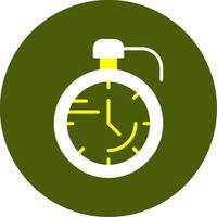 Stopwatch Solid Style Two Color EPS Sample Icon vector