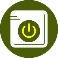 Power Solid Style Two Color EPS Sample Icon vector