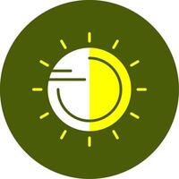 Sun Solid Style Two Color EPS Sample Icon vector