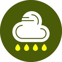 Rain Solid Style Two Color EPS Sample Icon vector