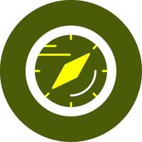 Compass Solid Style Two Color EPS Sample Icon vector