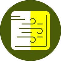 Wind Solid Style Two Color EPS Sample Icon vector