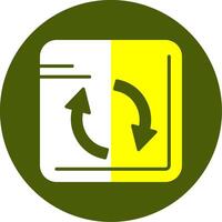 Refresh Solid Style Two Color Design vector