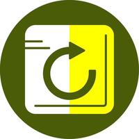 Undo Solid Style Two Color EPS Sample Icon vector