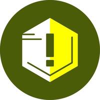 Warning Solid Style Two Color EPS Sample Icon vector