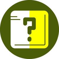 Question mark Solid Style Two Color EPS Sample Icon vector