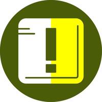 Exclamation mark Solid Style Two Color EPS Sample Icon vector