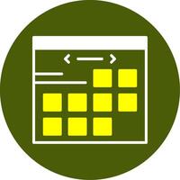 Calendar Solid Style Two Color Design vector
