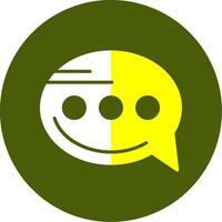 Chat Solid Style Two Color EPS Sample Icon vector