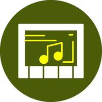 Music Solid Style Two Color EPS Sample Icon vector