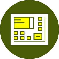 ATM Solid Style Icon vector