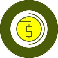 Dollar sign Solid Style Icon vector