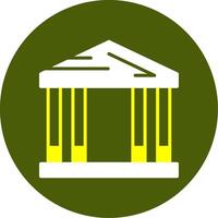 Bank Solid Style Two Color EPS Sample Icon vector